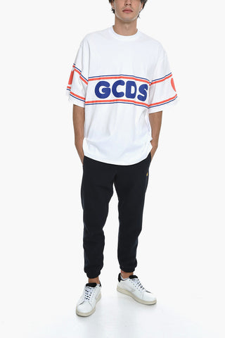 Crew Neck Pure Cotton T-Shirt with Printed Logo
