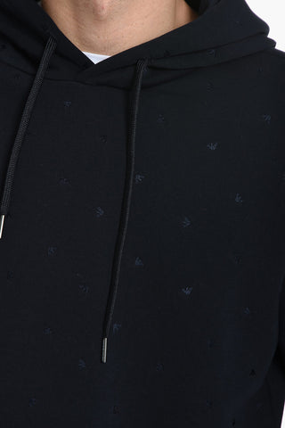 EMPORIO Cotton Hoodie with Embroidered Logo