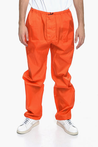 Nylon Trousers with Triangle Embroidery