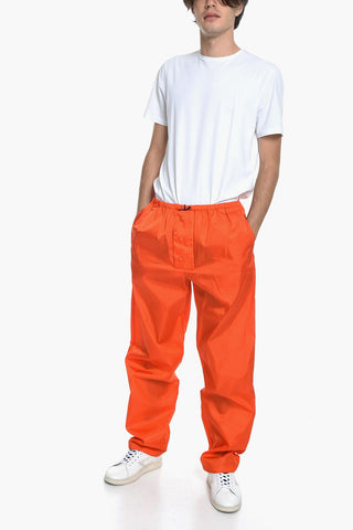 Nylon Trousers with Triangle Embroidery