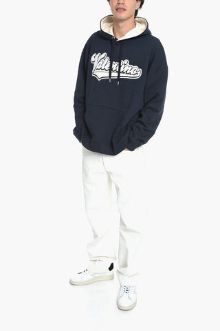 Brushed Cotton Hoodie with Terry Logo Patch