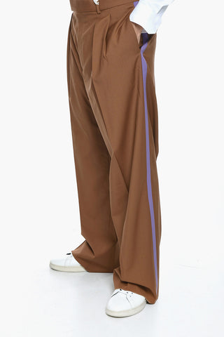 Pleated BANDA Trousers with Side Stripes