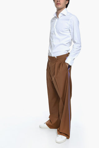 Pleated BANDA Trousers with Side Stripes
