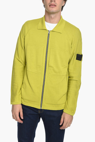 Polo Neck Cotton Sweater with Zip