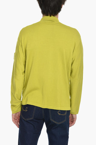 Polo Neck Cotton Sweater with Zip