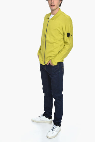 Polo Neck Cotton Sweater with Zip