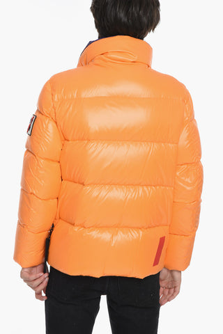Piumino in Nylon con Patch Logo Removibile