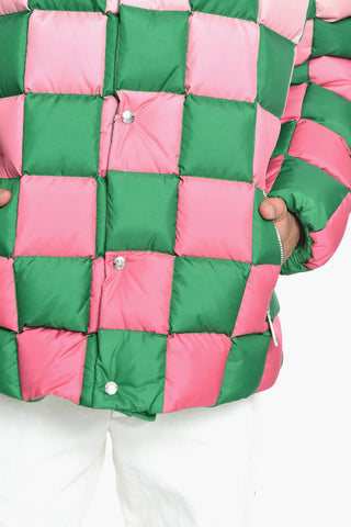 DAMIER SHADES Puffer Jacket with Check Pattern