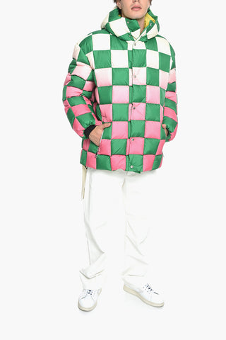 DAMIER SHADES Puffer Jacket with Check Pattern