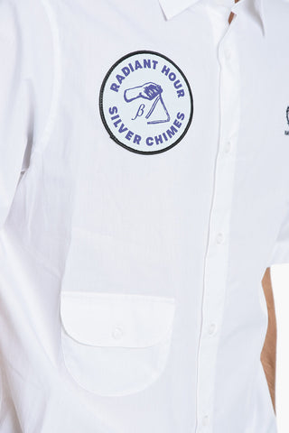 FRED PERRY Short Sleeve Shirt with Embroidered Logo