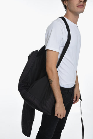 Giubbotto Imbottito in Nylon con Collo in Maglia
