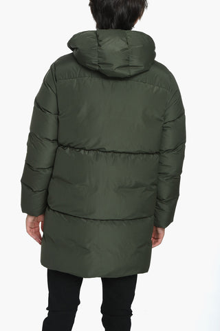Solid Color Down Jacket with Hood