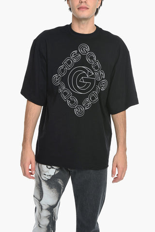 Crew Neck Pure Cotton T-Shirt with Printed Logo