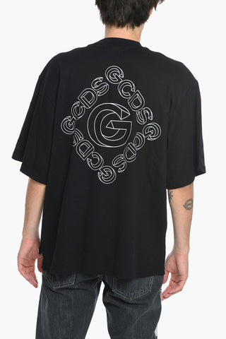 Crew Neck Pure Cotton T-Shirt with Printed Logo
