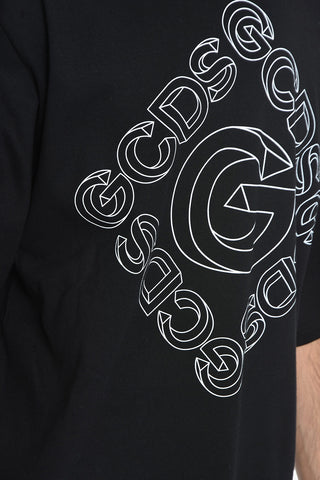 Crew Neck Pure Cotton T-Shirt with Printed Logo