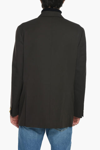 Flap Pockets Lined Double Breasted Blazer