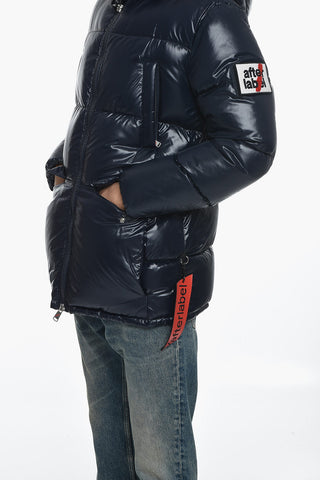 Multipocketed Nylon Puffer Jacket with Removable Hood
