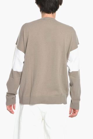 EMPORIO Maglia Girocollo in Misto Lana con Logo Frontale