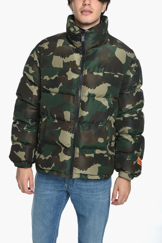 Camo Print Puffer Jacket