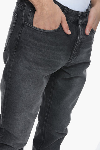 tone Washed FITTED LEG Denims with Belt Loops 18cm