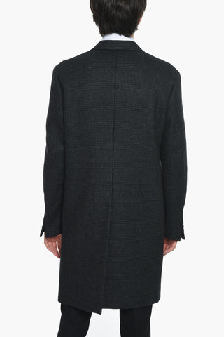 Wool Coat with Check Pattern