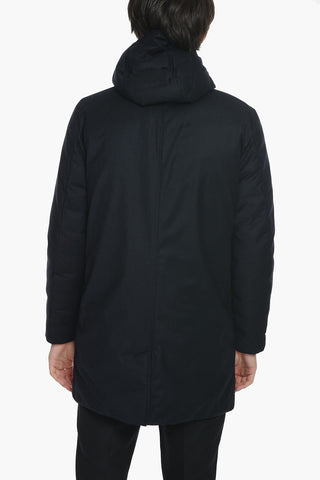 Wool Blend Coat with Removable Chest Piece