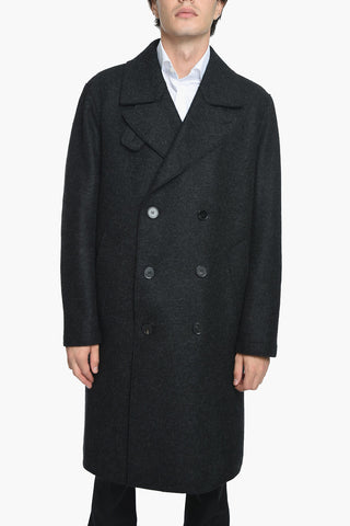 Cappotto in Lana Vergine Semifoderato con Doppiopetto