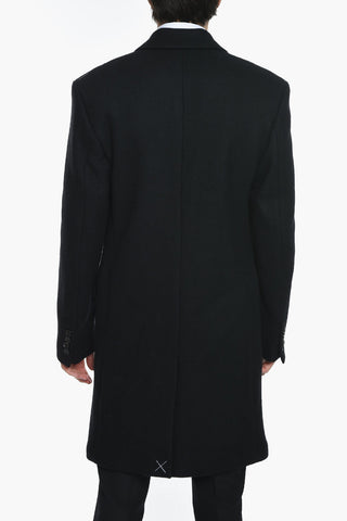 Cappotto in Misto Lana Semifoderato con Revers a Lancia