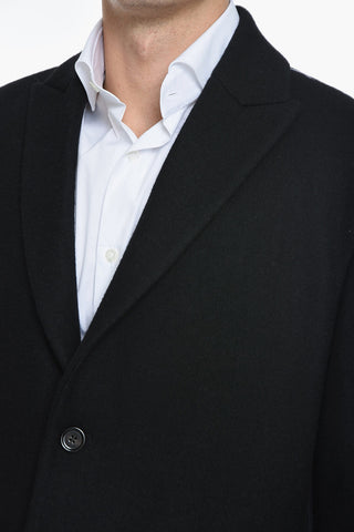 Cappotto in Misto Lana Semifoderato con Revers a Lancia