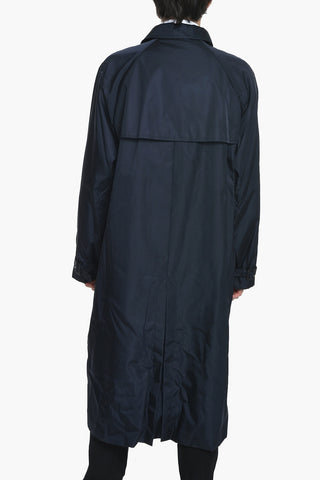 Trench Doppiopetto in Nylon con Maniche Raglan