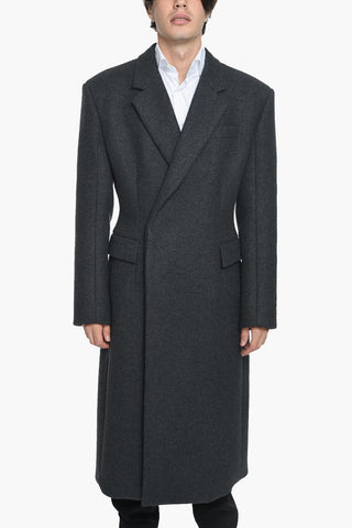 Virgin Wool Double-breasted Coat