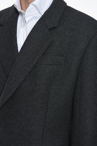 Virgin Wool Double-breasted Coat