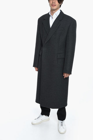 Virgin Wool Double-breasted Coat