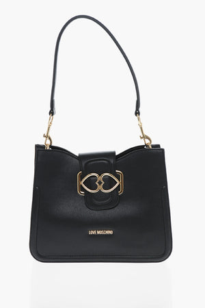 LOVE Borsa a Spalla in Ecopelle con Cuori Dorati