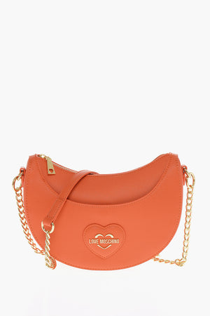 LOVE Borsa Hobo in Eco Pelle Saffiano con Cuore in Rilievo
