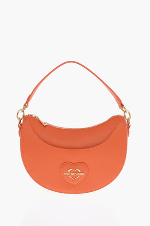 LOVE Borsa Hobo in Eco Pelle Saffiano con Cuore in Rilievo