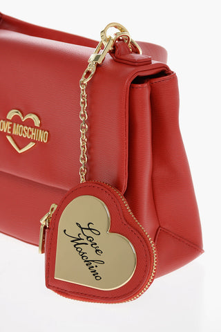 LOVE Schultertasche aus Kunstleder mit goldenem Logo