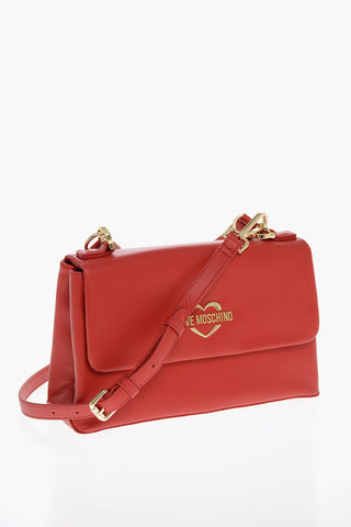 LOVE Schultertasche aus Kunstleder mit goldenem Logo