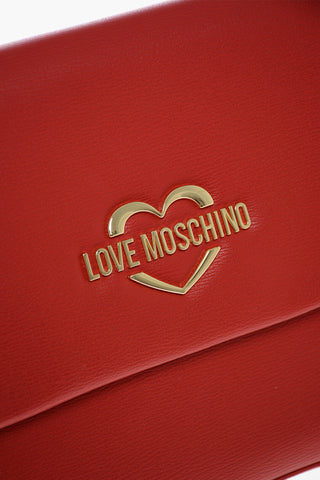 LOVE Schultertasche aus Kunstleder mit goldenem Logo