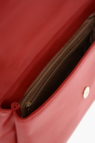 LOVE Schultertasche aus Kunstleder mit goldenem Logo