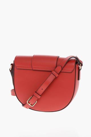 LOVE Borsa a Tracolla in Ecopelle con Doppio Cuore in Metallo