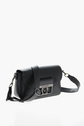 LOVE Borsa in Eco Pelle con Chiusura Effetto Argento