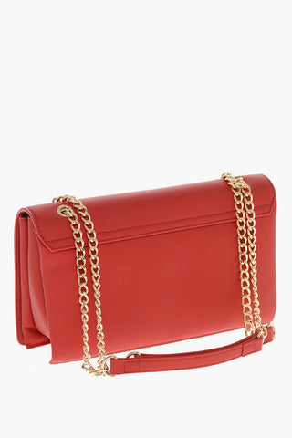 LOVE Faux Leather Shoulder Bag with Maxi Gold Logo