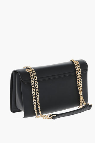 LOVE Faux Leather Shoulder Bag with Maxi Golden Logo