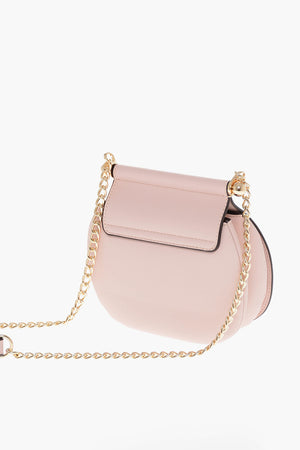 LOVE Faux Leather Bag with Chain Strap and Gold Logo