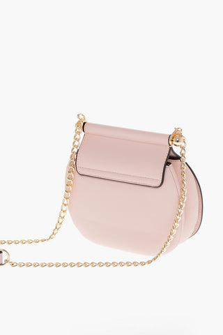 LOVE Borsa in Ecopelle con Tracolla a Catena e Logo Dorato