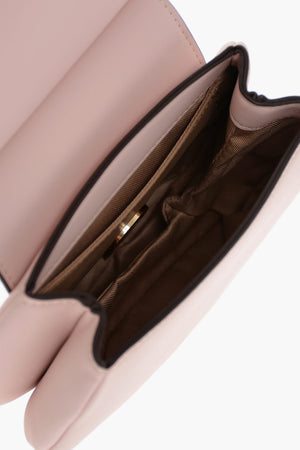 LOVE Faux Leather Bag with Chain Strap and Gold Logo