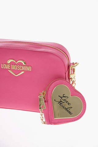 LOVE Faux Leather Crossbody Bag with Gold Details