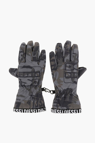 RED TAG Camouflage Motif NEKYL Ski Gloves with Logoed Edge