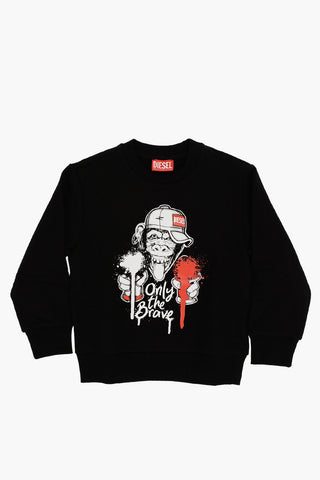 RED TAG Printed Oversized SWERRY Crew-neck Sweaters
